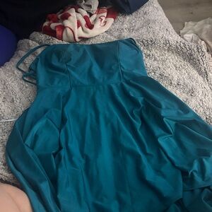 City Studio Teal Backless Party Dress